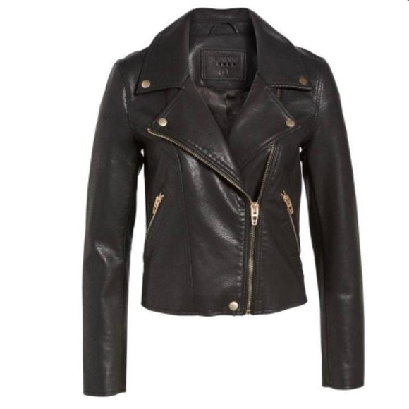 Blank NYC Life Changer Moto Faux Leather Jacket Black Rose Gold XL - Picture 2 of 14